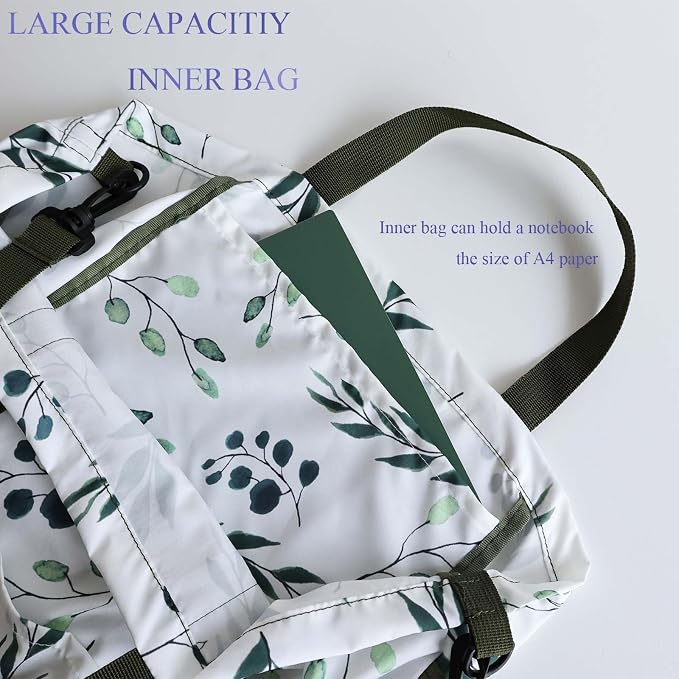 Foldable Travel Tote Bag, Water-Resistant Tote Bag with 3 External Mesh Pockets for Travel, Daily Use, Outdoor - Image 6