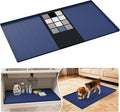 URMONA Waterproof Silicone Under Sink Mat 40'' x 22'' Shelf Liner for Kitchen and Bathroom, Cabinet and Counter Protector, Storage and Organizers, Litter Mat, Pet Cat Puppy Essentials(Navy) by URMONA