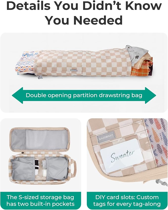 BAGSMART Compression Packing Cubes for Travel Essentials | 14 Set /6 Set /4 Set/2 Set, Lightweight, Durable - Image 6