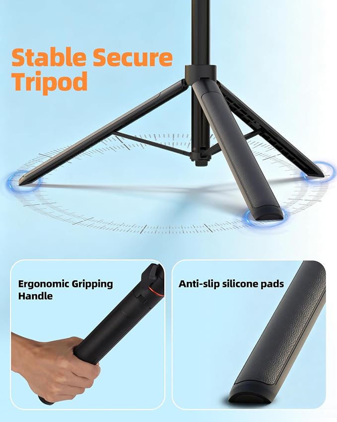 56" Magnetic Tripod for iPhone,Phone Tripod MagSafe Compatible with iPhone/Android,GoPro, DJI Osmo Pocket 3,Protable Selfie Stick Tripod for Vlogging, Video Recording,Travel Content Creators - Image 8