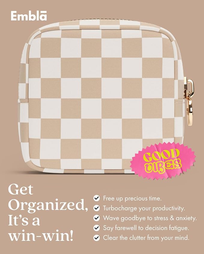Makeup Bag for Women, Travel Cosmetic Organizer, Waterproof Toiletry Pouch | Small Nylon Cosmetic Bag with Zipper, Water-Resistant Beauty Pouch for Purse, Travel Essentials, Make up Case - Image 6