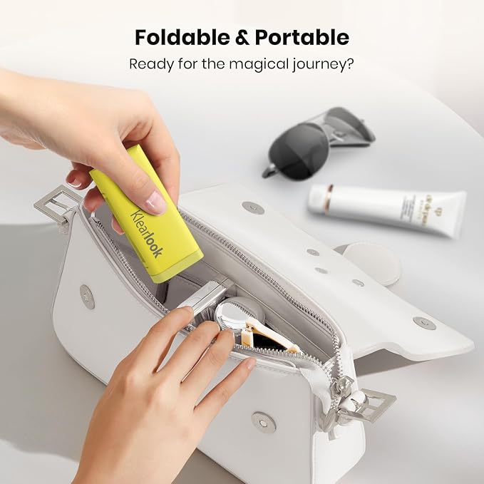 Klearlook 4 in 1 Adjustable Phone Stand - 360 Rotation Handsfree Viewing, Foldable Travel Essentials, Accessory for Flight/Home/Office - Yellow - Image 6