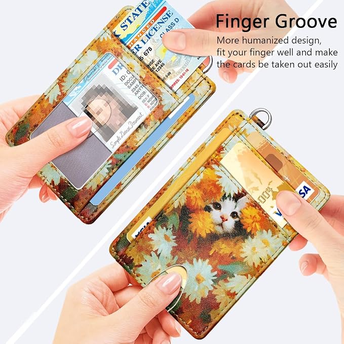 FurArt Slim Minimalist Wallet RFID Credit Card Holder for Men | slim minimalist compact rfid id window thin - Image 3