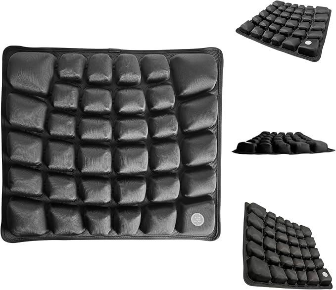 Everywhere Comfort Seat Cushion with Built-in Pump - Lightweight Foldable Air Cushion for Stadium, Travel, Office & Outdoor Seating - Ergonomic Pressure Relief Pad, 0.8 lb by ANMSVI