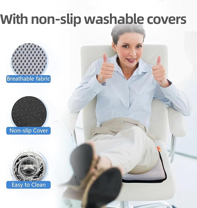 Travel Seat Cushion for Comfort Foldable Airplane Seat Cushion for Airpline, Truck, Stadium, Office,Wheelchair (Grey) - Image 6