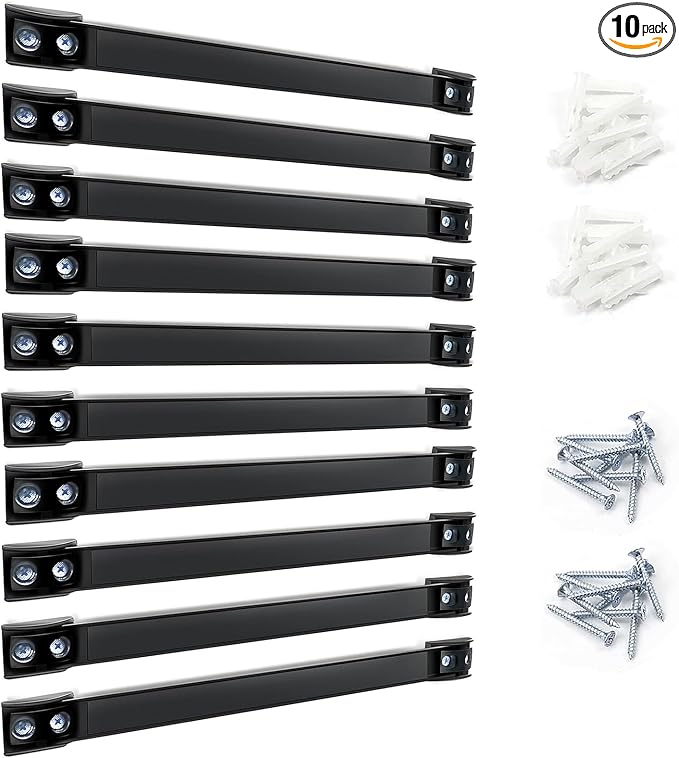 DGSL Heavy Duty Magnetic Tool Holder, 10 Pack 16" Wall Mount Organizer | Space-saving Magnetic Strip, Magnetic Knife Holder, Screwdrivers, Wrenches, Pliers, Garage and kitchen Organization by DGSL