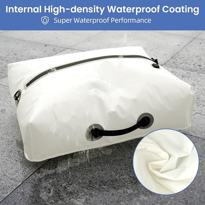 BAGAIL TPU Vacuum Bag for Travel, Reusable Compression Bag with IPX8 Waterproof Zipper, Save Space for Suitcase, Backpack and Carry on (White, ExtraLarge, No Pump) - Image 6