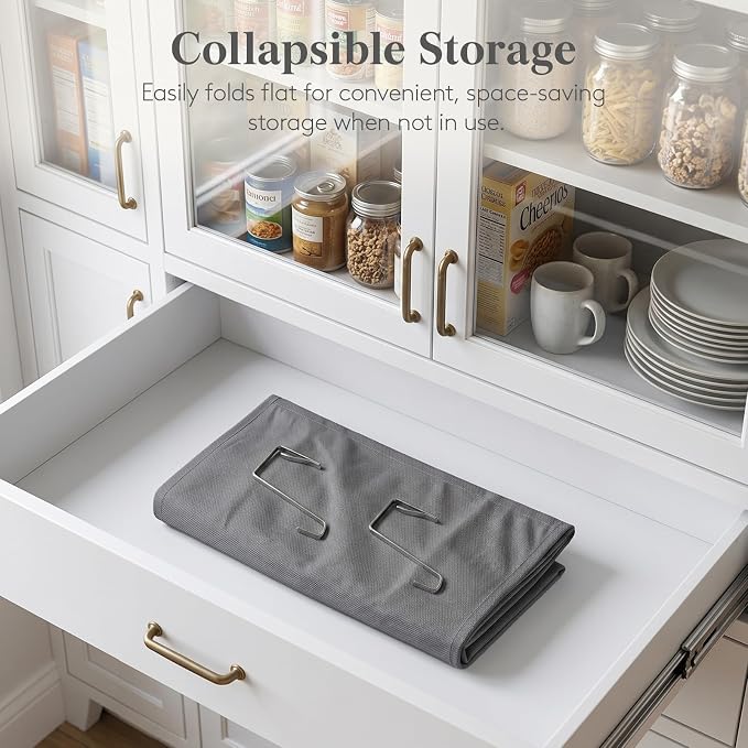 Lifewit 1 Pack Over the Door Organizer, 5 Section Clear Window Hanging Storage with 4 Side Pockets, Sturdy Anti Tilt 40 lbs Load Behind Door for Closet, Bedroom, Bathroom, Nursery, Dorm, Dark Gray - Image 6