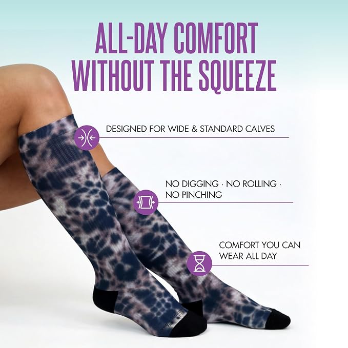 Crazy Compression Socks, Comfortable Support Socks for Recovery, Travel, Hiking, and Long-Hour Comfort w/Fun Designs - Image 2