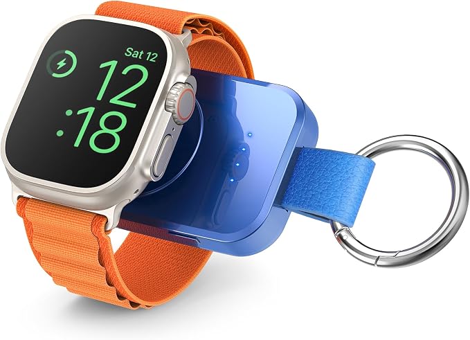 Portable Charger for Apple Watch,Travel Keychain iWatch Wireless Power Bank | Compact Magnetic Charging, 1000mAh Battery,On The Go Power, Travel Essential,for iWatch Series 11/10/9/8/7/6/5/4/3/2/SE/Ultra by iVALUX