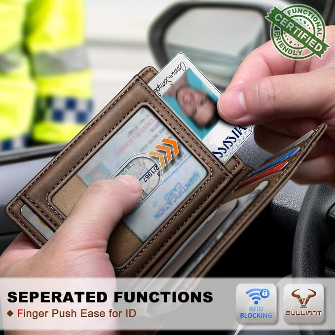 BULLIANT Magnetic Slim Leather Airtag Wallet Money Clip For Men 12Cards | RFID Blocking | Easy Access | Gift Boxed | Pocket Fit - Image 5