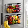 UFORU Magnetic Shelf for Fridge, Strong Magnet Storage Rack for Kitchen | 2 Pack Set, Holds Up to 30 lbs, Spacious Hollow Basket Design, Upgraded Material, Durable Construction, Space-Saving Storage by UFORU