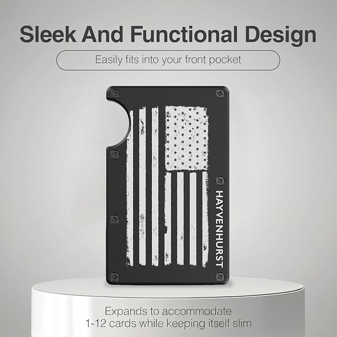 Wallet for Men - Slim RFID Blocking Metal Wallet with Money Clip, Minimalist Front Pocket Credit Card Holder, Small Mens Wallet - Image 2