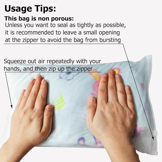 25 Pcs Plastic Travel Storage Bags,Reusable Ziplock Bags,Plastic Hospital Bag,Frosted Nonporous Waterproof Ziplock Bags for Clothes,Maternity,Shoes, Cosmetics,5 Sizes - Image 7