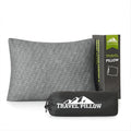Camping Pillow Travel Pillow Small Shredded Memory Foam Pillow - Compressible Medium Firm, Breathable Cover, Ideal Backpacking Hiking, Airplane and Car by PEUJEW
