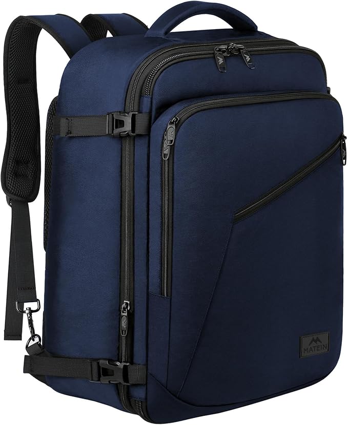 MATEIN Backpack for Travel, 27L Waterproof Carry on Backpack for Men Women | Fit Overhead Bin, Convertible Work Daypack with 2 Handles, Hiking Daypack for Outedoor Sport, Anti- Theft, Travel Gifts by MATEIN