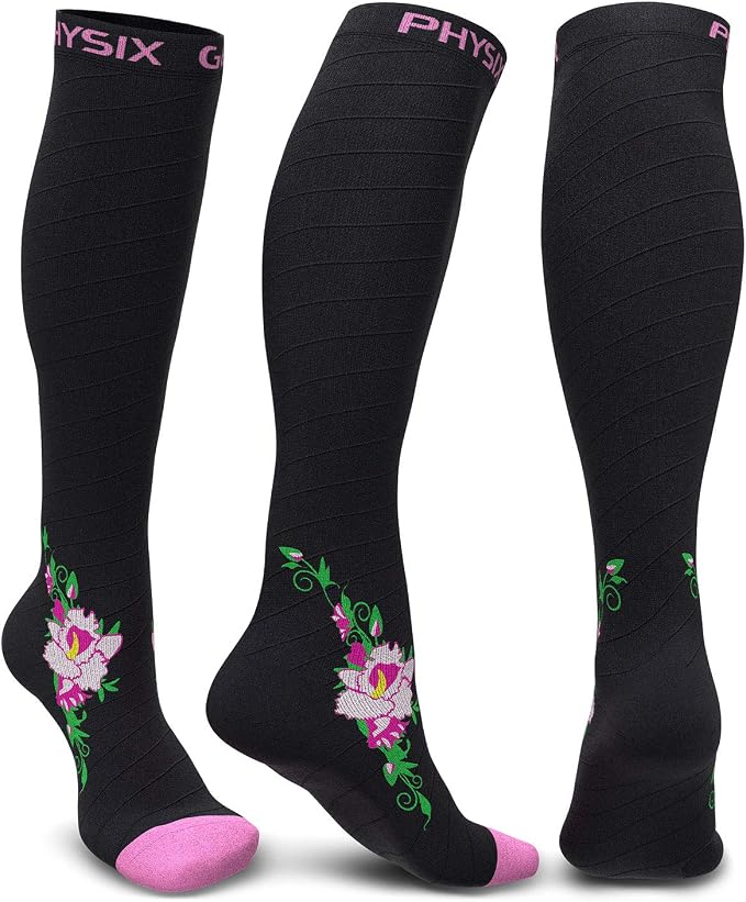 Physix Gear Compression Socks 20-30 mmHg - Men & Women - Running, Nurses, Shin Splints, Flight, Travel by PhysixGearSport