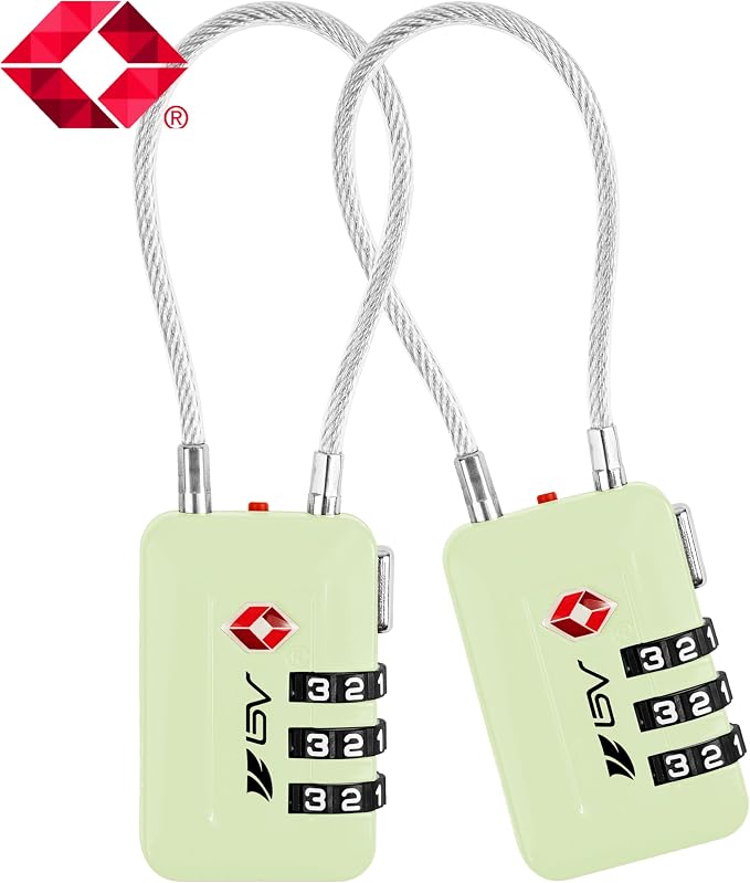 TSA Accepted Luggage Travel Lock, Set-Your-Own Combination Lock for School Gym Locker, Luggage Suitcase Baggage Locks, Filing Cabinets, Toolbox, Case (Mint Green, 2 Pack) - Image 2