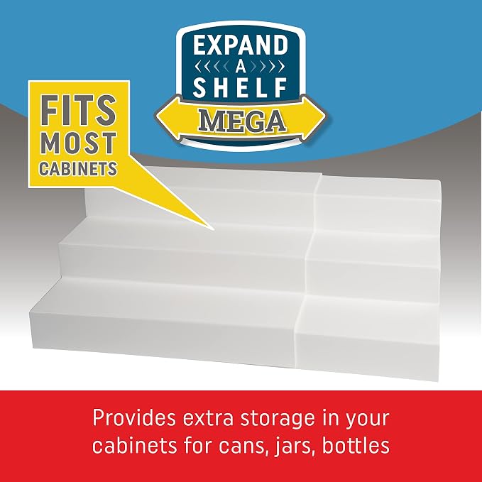 Dial Industries 3 Tier Expandable Kitchen Cabinet Shelf Organizer, Mega | Slides open to fit wide cabinets, Adds extra levels for canned goods and jars, Great for large pantries, cupboards or closets - Image 3