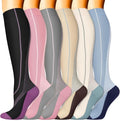 Sooverki Compression Socks for Women & Men 6 Pairs is Best Supportive Knee High Stockings for Circulation, Travel, Nurses by Sooverki