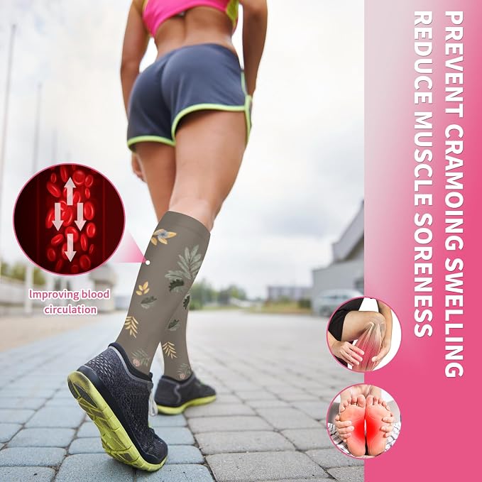 Sooverki Compression Socks for Women & Men 6 Pairs is Best Supportive Knee High Stockings for Circulation, Travel, Nurses - Image 5