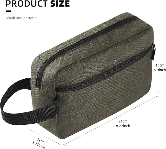 Icramsy Travel Toiletry bag Toiletry bag for women men Hanging Cosmetic bag Travel accessories for Women Men (Deep green) - Image 2