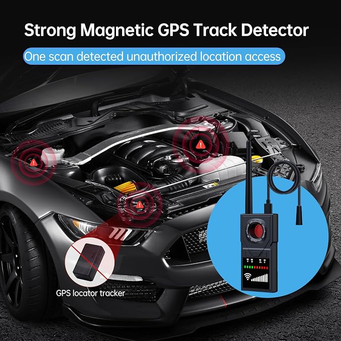 Multifunctional Hidden Camera Detector & GPS Detector With Silent Mode | Anti-spy Detector GPS 6 Modes，Bug Detector Listening Device Detector for Travel, Hotel, Car Privacy Protection with LED - Image 2
