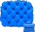 Inflatable Seat Cushion, Lightweight Stadium Seat Pad, Travel Air seat Cushion Anti-Slip for Airplane, Long Flights, Hiking, Climbing, Home and Camping, Compact Air Cushion,Blue by Unknown