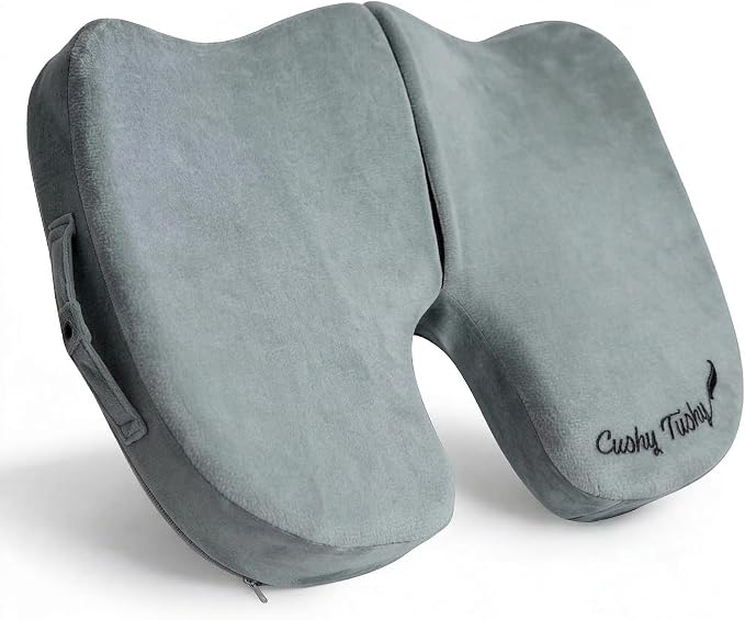 Premium Slim Foldable Travel Seat Cushion - for Relief of Lower Back, Sciatic, Butt and Tailbone Pain - for Home & Office Use, Perfect for Travel or Driving - Slim Coccyx Seat Cushion - Image 2