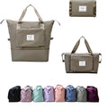 Large Capacity Foldable Travel Bag, Expandable lightweight Carry on Bag, Dry with Wet Separation Spor Duffel Bags (Khaki) by Unknown
