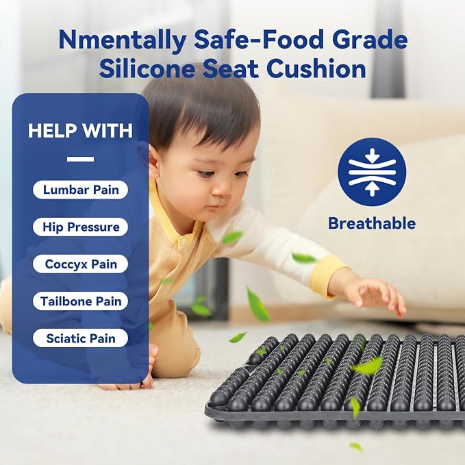 Cushion Lab Seat Cushion, Black | Long Sitting Hours, 3D Non-Slip, Office & Home Chair, Car Seats, Airplane Seat, Wheelchair, Desk Chair, Long Trips - Image 5