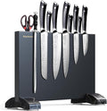 Black Magnetic Knife Block Stand Without Knives Black Double Sided Magnetic Knife Holder Rack for Kitchen Counter Stainless Steel Knife Magnetic Strip Display Stand Storage Organizer by Nanbone