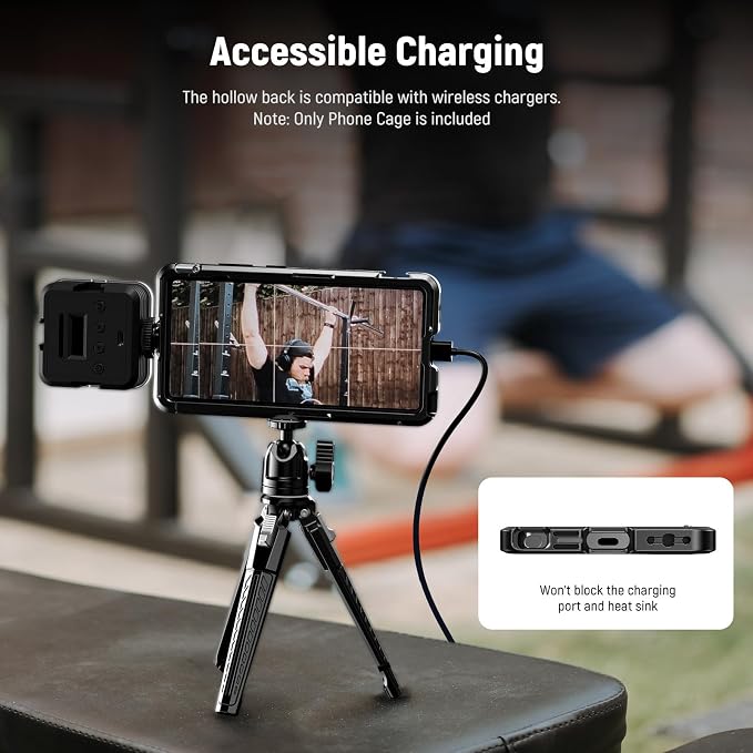 NEEWER S25 Ultra Phone Cage, Mobile Video Rig Phone Stabilizer with 67mm Filter Adapter, 17mm Lens Backplate, T Mount Lens Adapter, Compatible with Samsung Galaxy Moment T Series Lenses, PA082 - Image 5