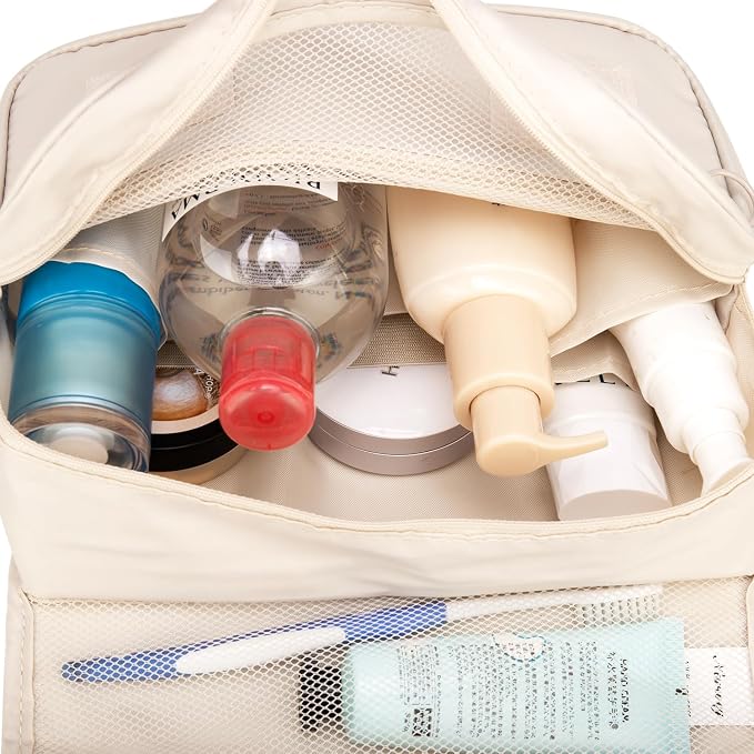 Narwey Small Hanging Travel Toiletry Bag for Women, Travel Bag for Toiletries, Makeup Bag Organizer Make Up Bags Cosmetic Bags for Girls - Image 4