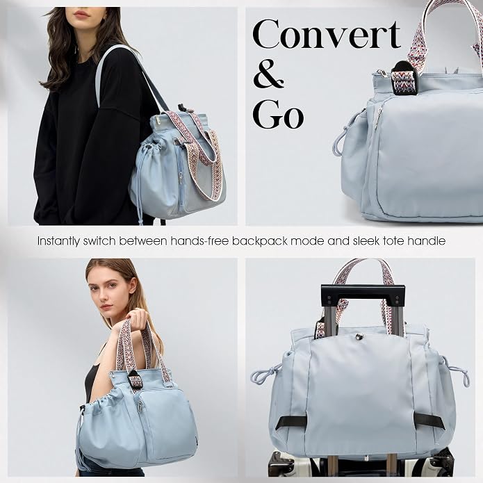 Everyday Bag Tote for Women, Spacious Diaper Bag with 16 Pockets, Durable Travel Bag, Sleek Work Shoulder Bag - Image 4