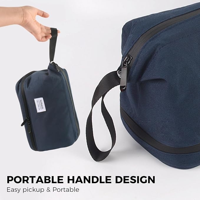 Travel Toiletry Bag Water-resistant with Hanging Hook for Mens Large Packing with Waterproof Wet/Dry Compartment Travel Shower Bags Travel Toiletry Organizer Dopp Kit Shaving Bag - Image 7