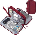 CAAORDKSO Electronic Organizer Travel Case, Cord Organizer Travel Cable Organizer Bag, Tech Pouch Accessories Carry Storage for Travel Essentials, Backpack, Business, Daily Commute (Wine Red,Large) by Unknown