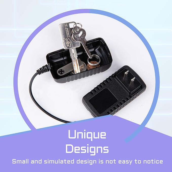 Plug Storage Realistic Looking Charger with Storage Hiding Places for Valuables Charger Diversion Safe, Black - Image 5