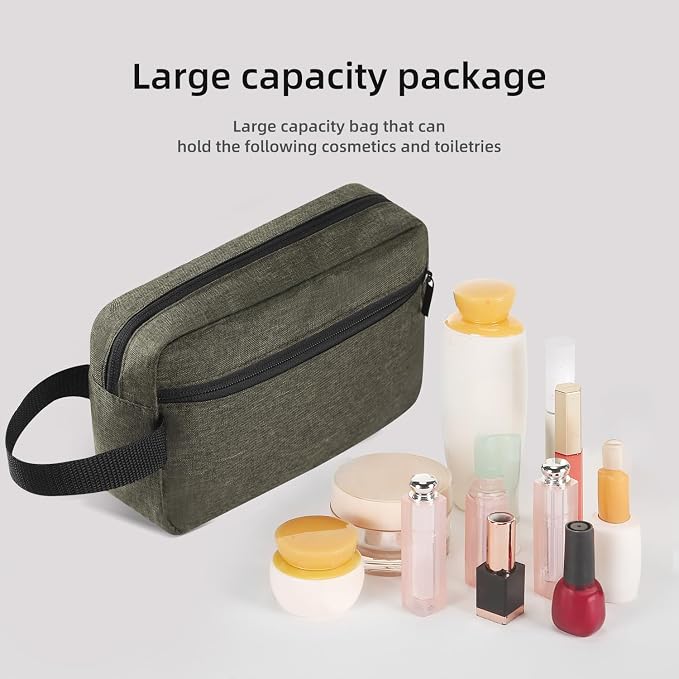 Icramsy Travel Toiletry bag Toiletry bag for women men Hanging Cosmetic bag Travel accessories for Women Men (Deep green) - Image 4