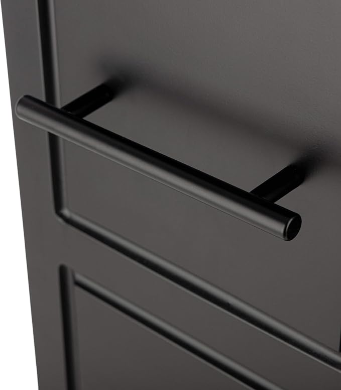 Lavish Home 3 Tier Slim Utility Rolling Storage Cart, Black, 16.7”W x 9”D | Narrow Rolling Cart Storage Organizer with Handle and Wheels for Bathroom, Laundry Room, and Kitchen, Pull-Out Home Organizer - Image 10
