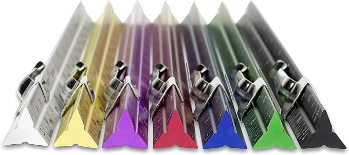 Alumicolor Aluminum Engineer Pocket Drafting Scale With Clip, 6IN, Gold - Image 5