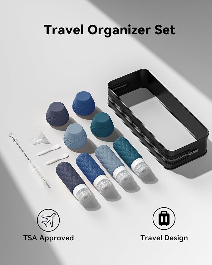 Travel Bottles for Toiletries Silicone Travel Size Containers 3.4oz 1.7oz | Travel Essentials TSA Approved Leakproof Refillable Squeeze Bottles with Labels/Clear Bag for Shampoo, Conditioner, Creams - Image 7