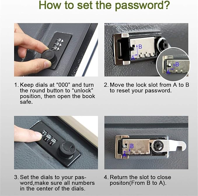 Real Paper Transfer Book Safe, Hollow with Secret Hidden Compartment, Combination Lock, 8.7"×6"×2" (Paris-Combination) - Image 5