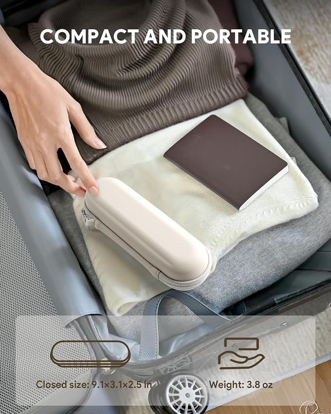 SQERO Electric Toothbrush Travel Case for Oral-B Pro/iO, Philips Sonicare/Aquasonic, Oral B Case for Brush Heads & Accessories, Portable Toothbrush Hard Carry Bag Waterproof PU | Storage for Brush Heads & Accessories, Portable Toothbrush Hard Carry She... - Image 6