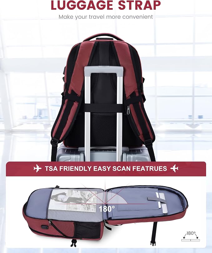 LOVEVOOK Large Laptop Backpack for Men,17.3Inch Heavy Duty Travel Backpack | TSA-Friendly with Anti-Theft,Carry On Flight Approved,College Work Bookbag,Water Resistant Business Backpack for Men Women - Image 5