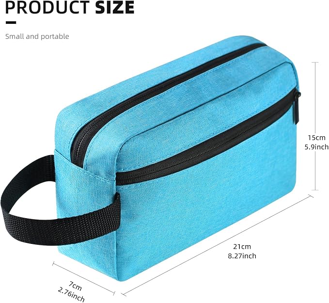 Icramsy Travel Toiletry bag Toiletry bag for women men Hanging Cosmetic bag Travel accessories for Women Men (Lake blue) - Image 2