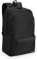 Laptop Backpack for Men & Women 15.6 Inch Office Anti Theft, Black | Small Work Backpack Water Resistant with Luggage Strap Theft Proof Sleek Backpack Oxford Material for Commute, Work, Travel by SUIKIHUM