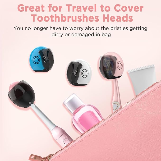 Frekare Toothbrush Covers Caps Brush Pod Case Protector For Travel 4 pack | Helemt Style Toothbrush Case Protector Fits Most Manual and Electric Tooth Brushes For Bathrooms Household - Image 8