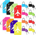 Sadnyy 8 Set Silicone Luggage Tags and Suitcase Locks with Keys Set Multicolor Small Luggage Padlock and Name ID Card Tags for Travel Family, Suitcase, Backpack, Laptop Bag, Locker, Travel Bag by Sadnyy
