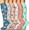 6 Pack Copper Compression Socks for Women and Men Circulation-Best Support for Medical,Running,Nursing,Athletic by Bluemaple